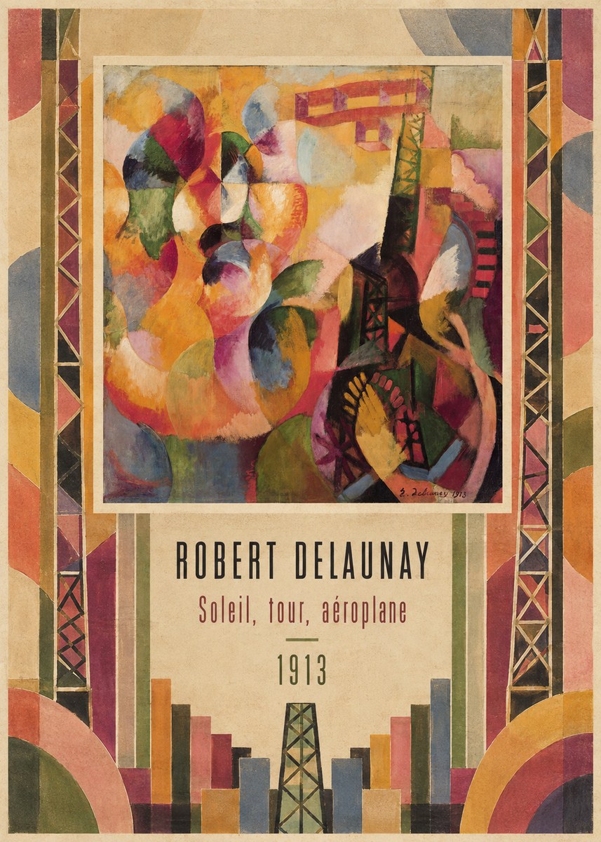 Robert Delaunay Soleil, Tour, Aéroplane No3 - Poszter