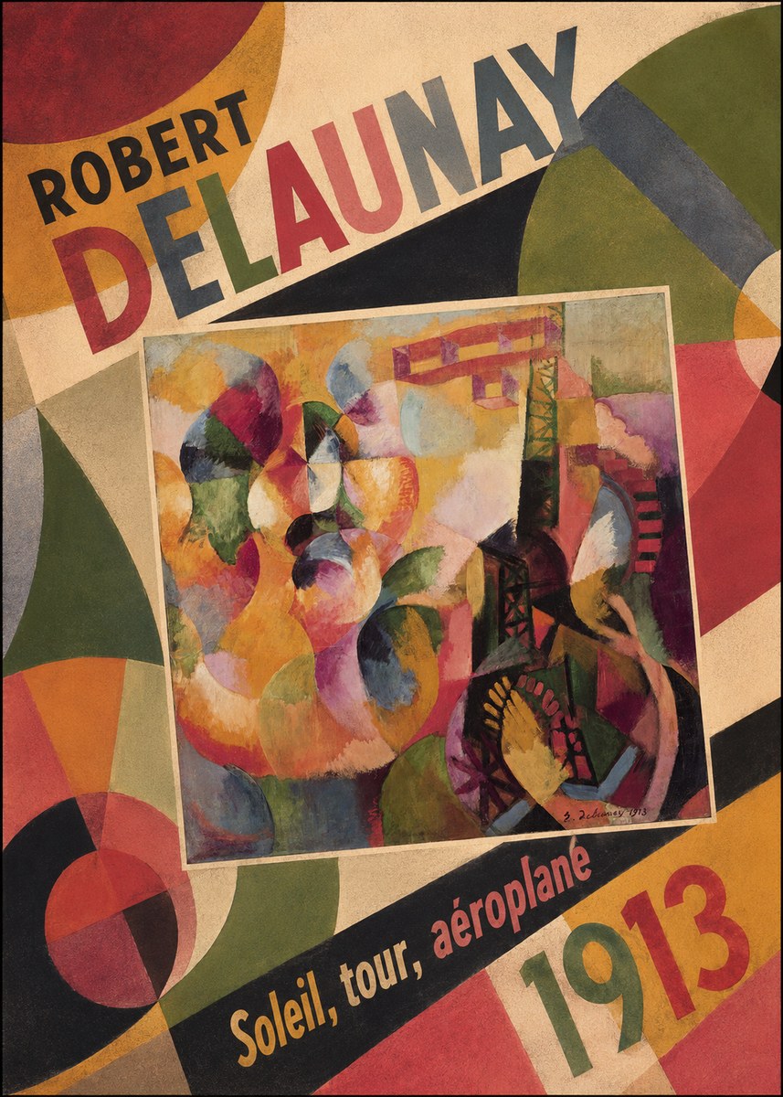 Robert Delaunay Soleil, Tour, Aéroplane No6 - Poszter