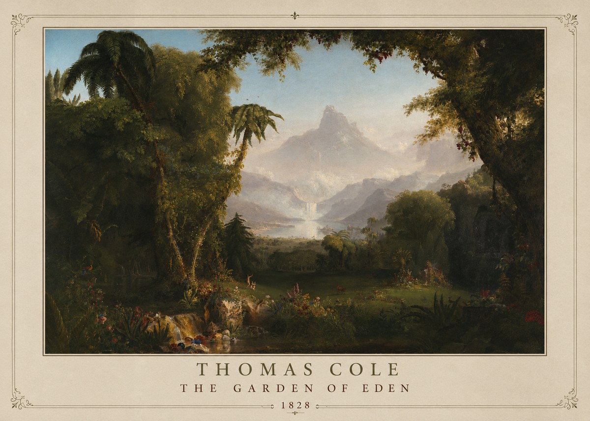 Thomas Cole The Garden of Eden I No1 - Poszter