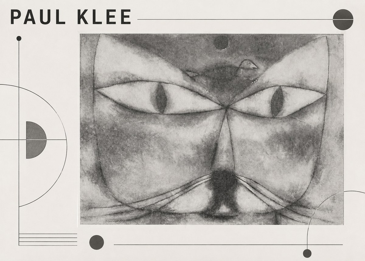 Paul Klee Cat and Bird No3 - Poszter