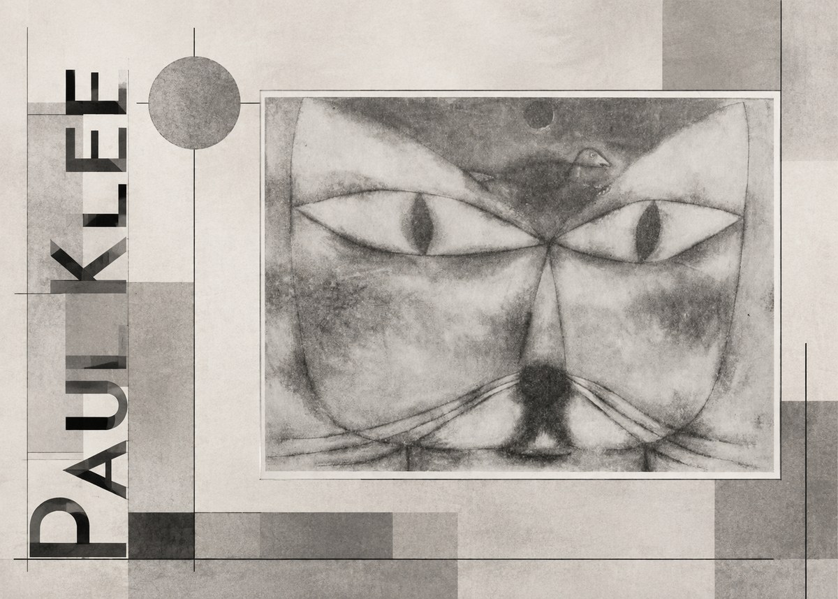 Paul Klee Cat and Bird No6 - Poszter