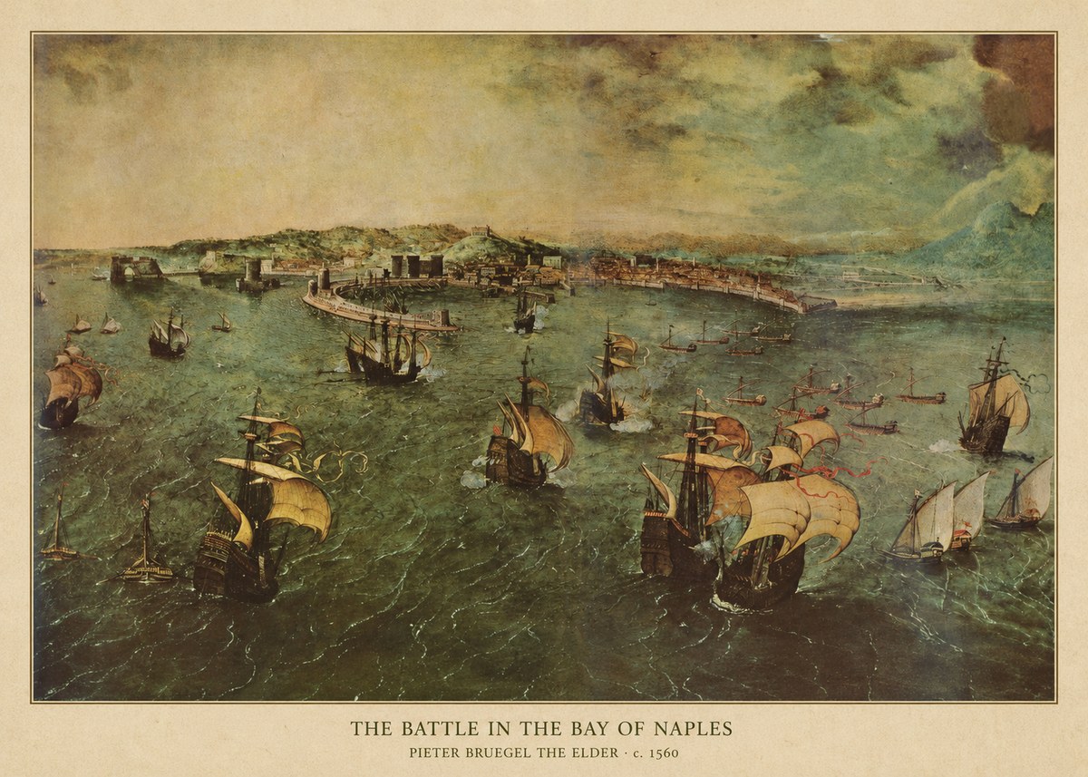 Pieter Bruegel The Battle in the Bay of Naples No4 - Poszter