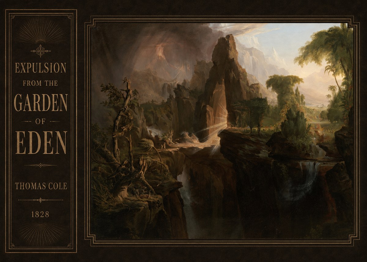 Thomas Cole Expulsion from the Garden of Eden I No2 - Poszter