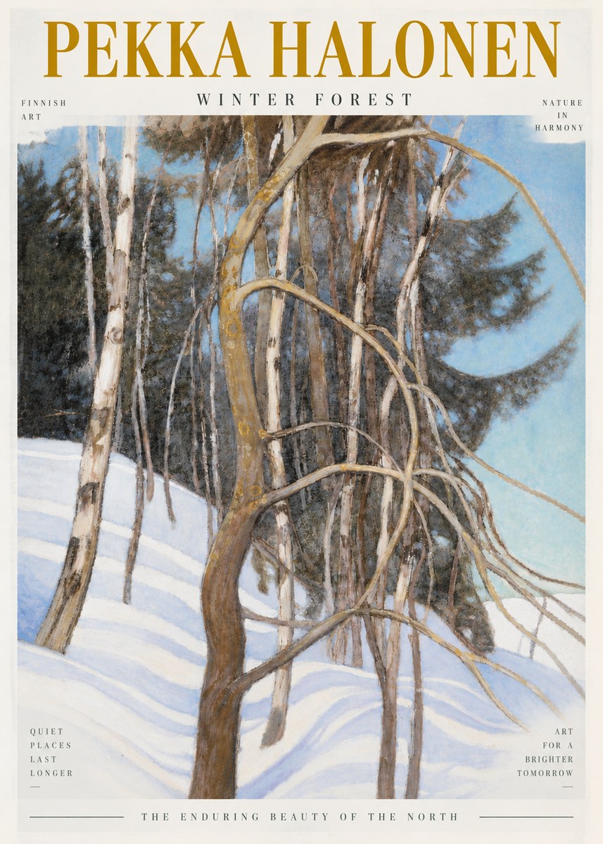 Pekka Halonen Winter Forest III No4 - Poszter