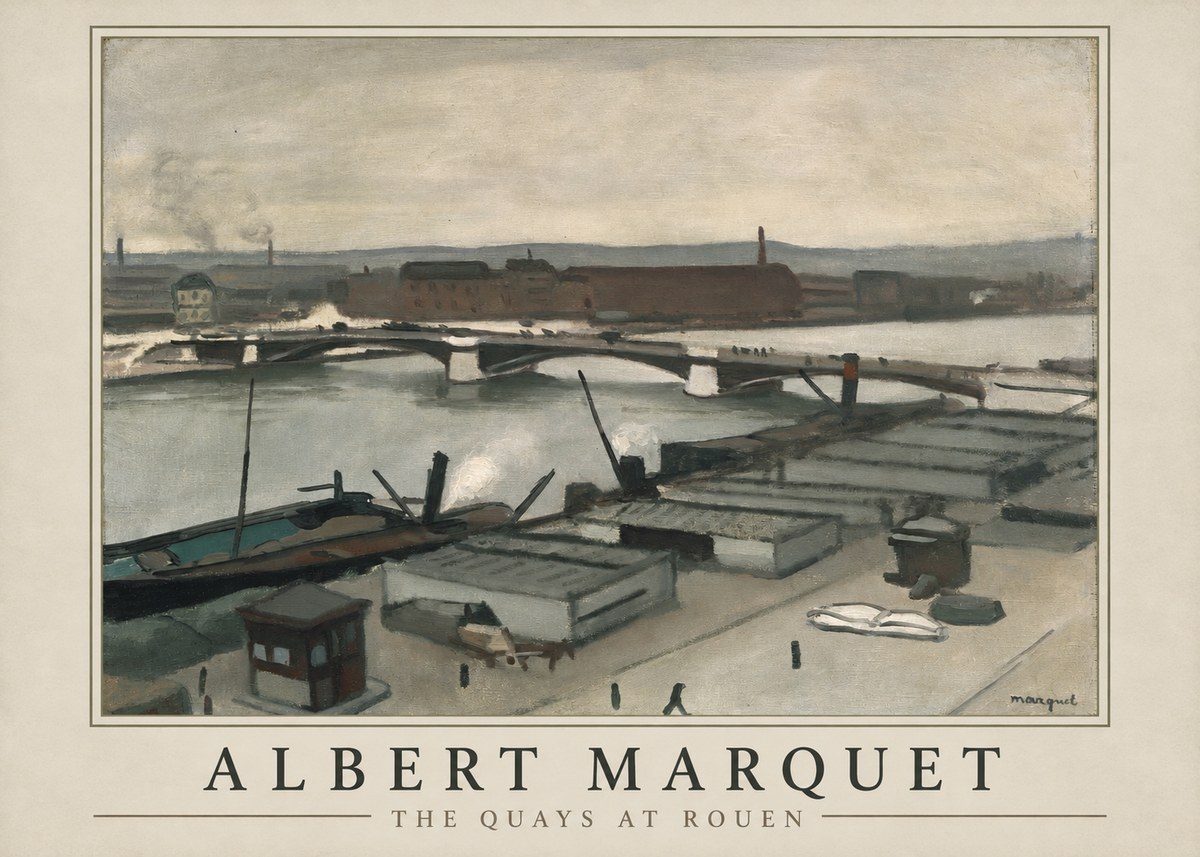 Albert Marquet The Quays at Rouen No1 - Poszter