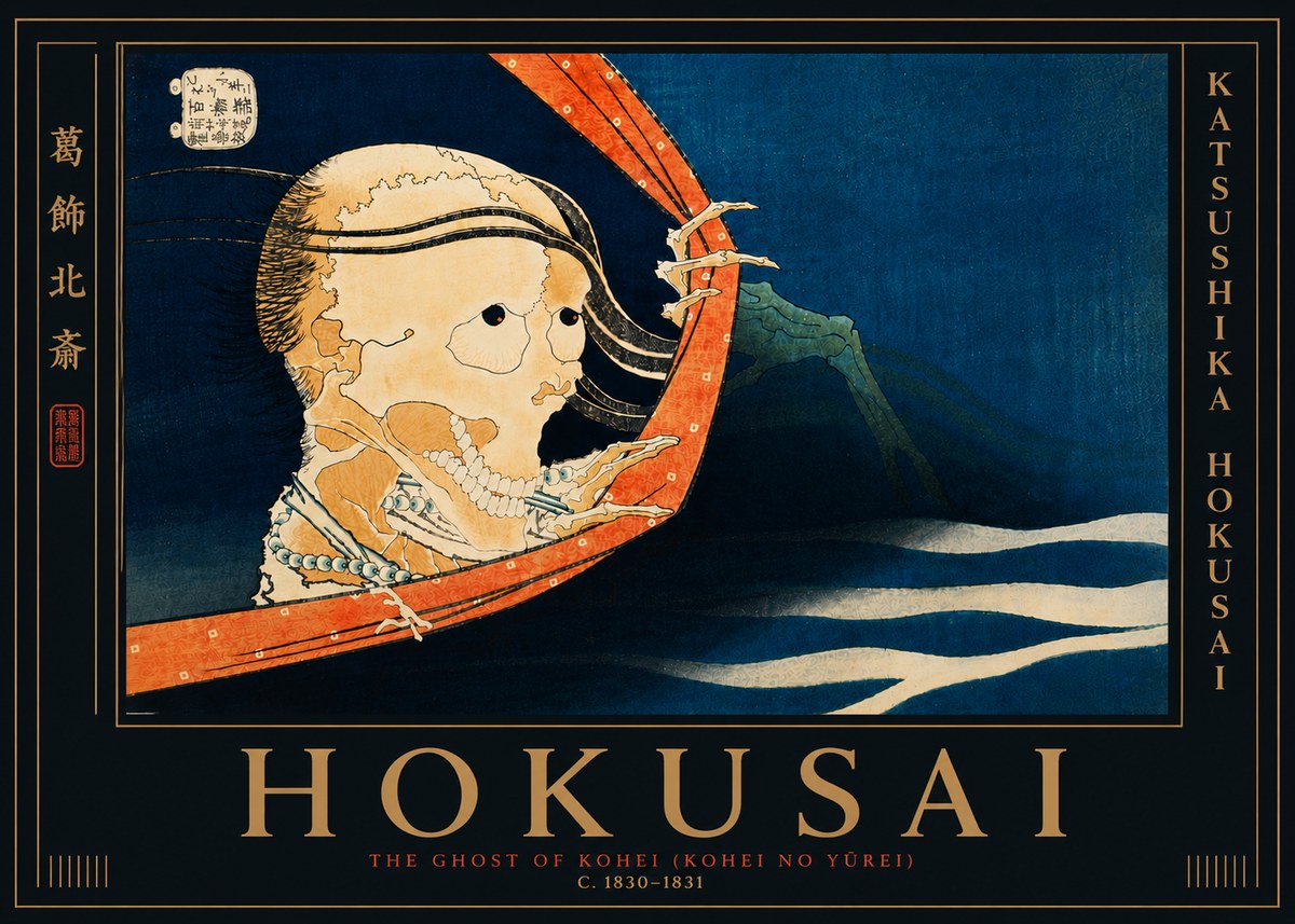 Katsushika Hokusai The Ghost of Kohei (Kohei No Yūrei) No7 - Poszter