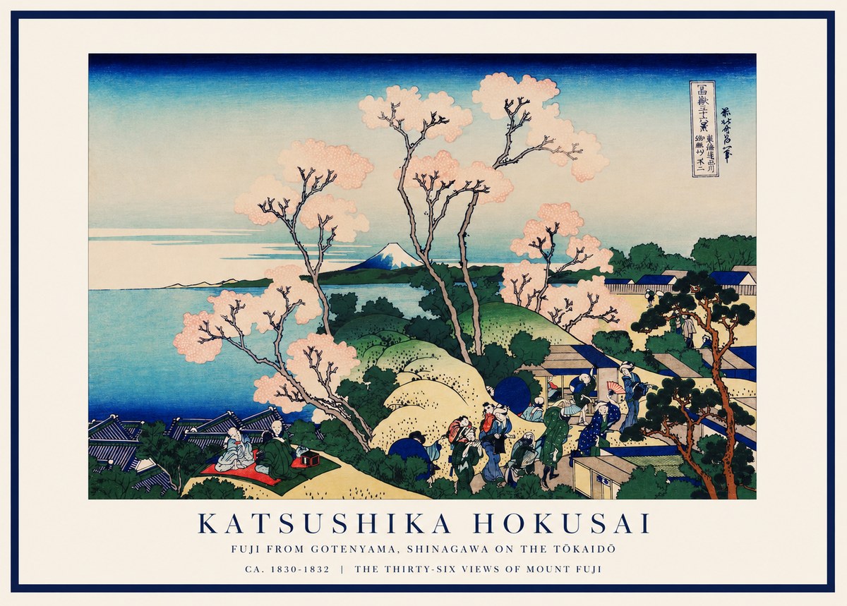 Katsushika Hokusai Fuji from Gotenyama, Shinagawa on the Tōkaidō No1 - Poszter