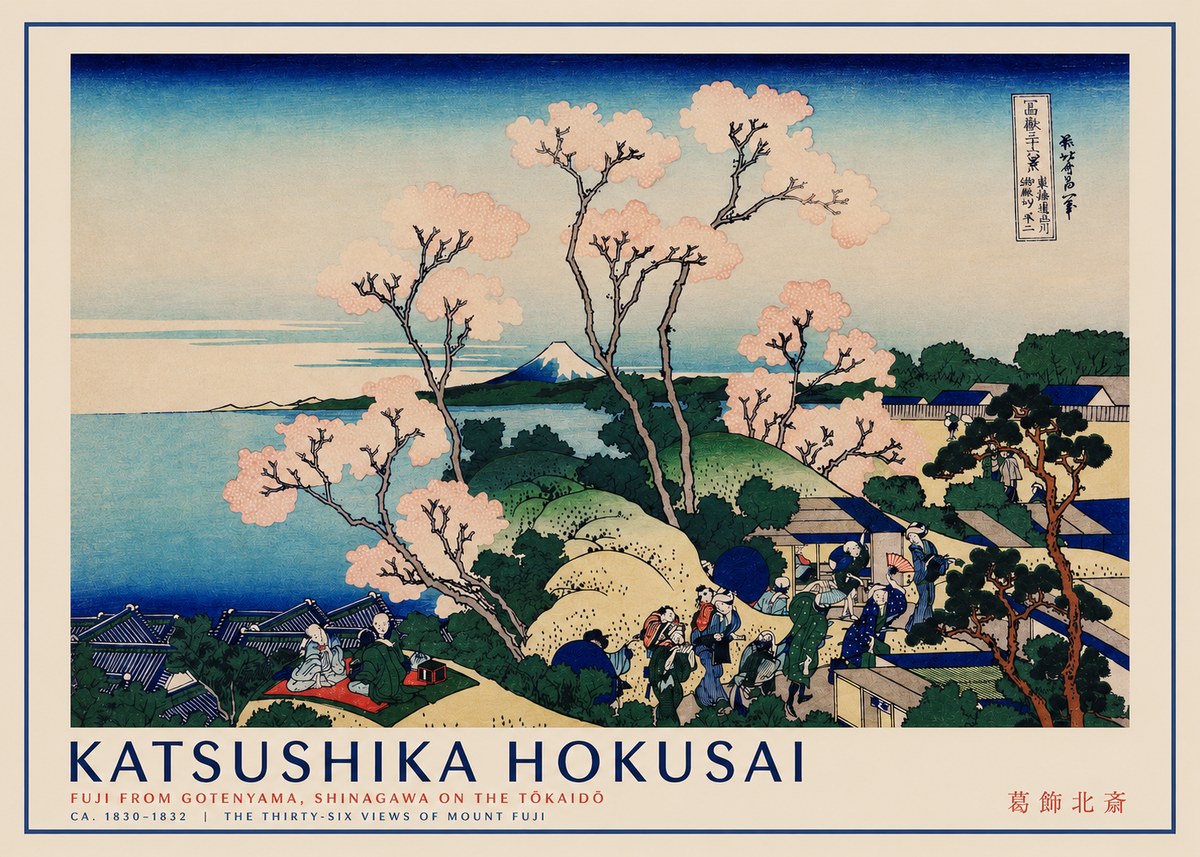 Katsushika Hokusai Fuji from Gotenyama, Shinagawa on the Tōkaidō No2 - Poszter