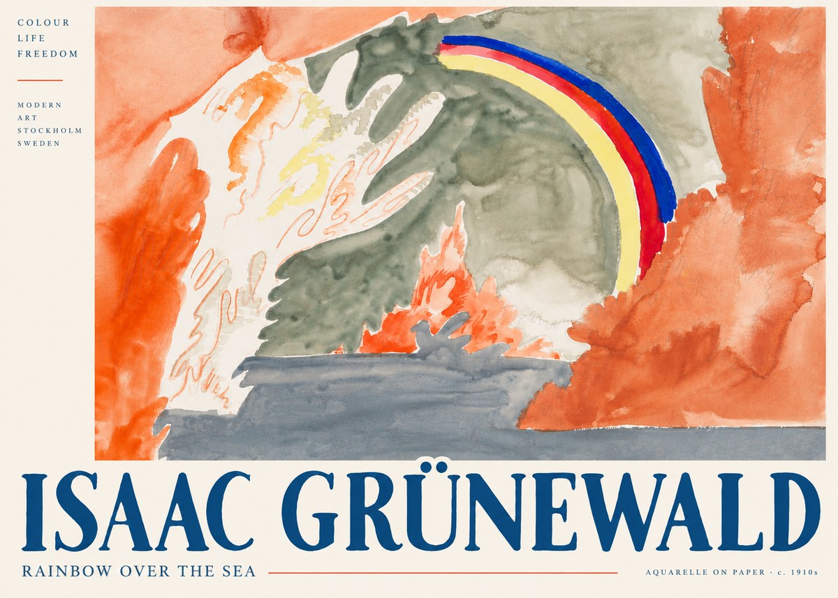 Isaac Grünewald Watercolor Composition No6 - Poszter