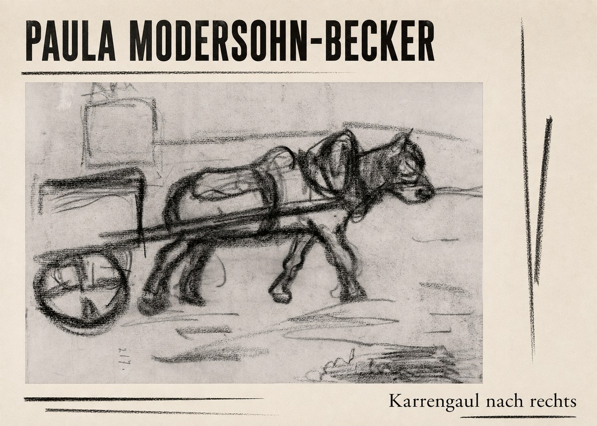 Paula Modersohn-Becker Karrengaul Nach Rechts No2 - Poszter