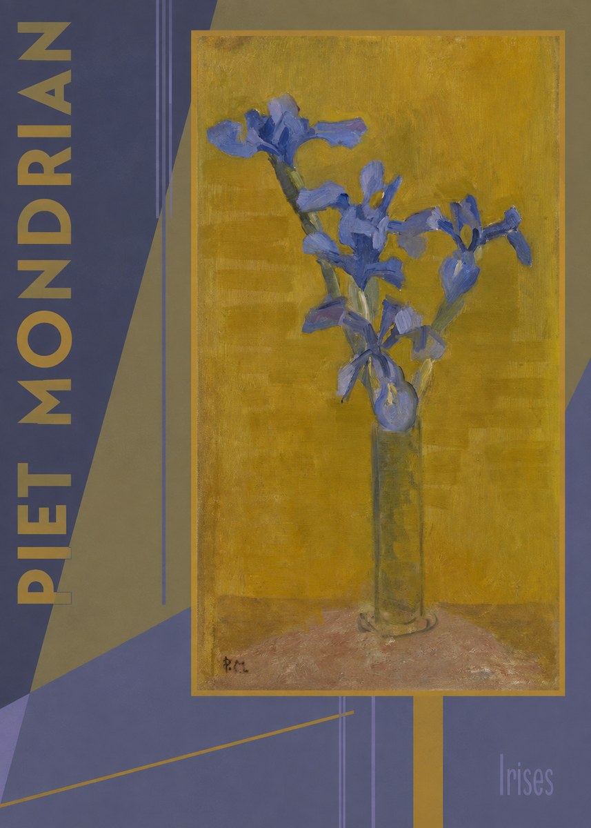 Piet Mondrian Irises No4 - Poszter