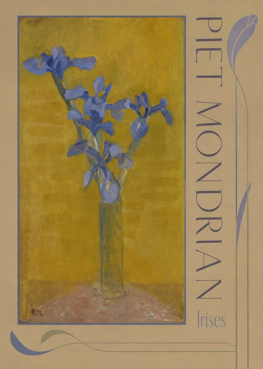 Piet Mondrian Irises No5 - Poszter