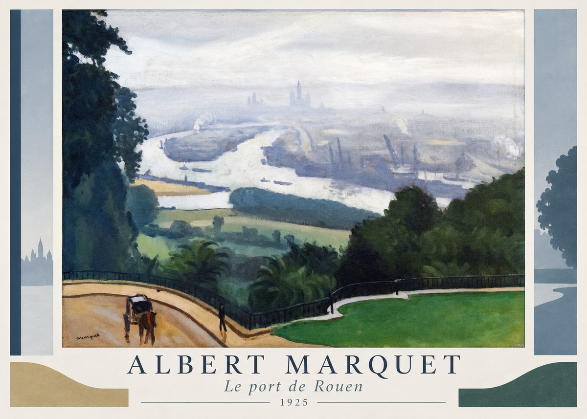 Albert Marquet Le Port De Rouen No1 - Poszter