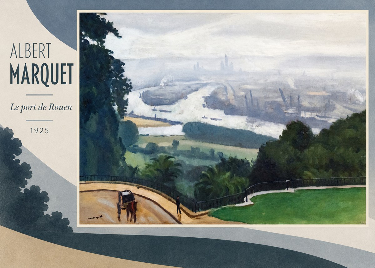 Albert Marquet Le Port De Rouen No2 - Poszter