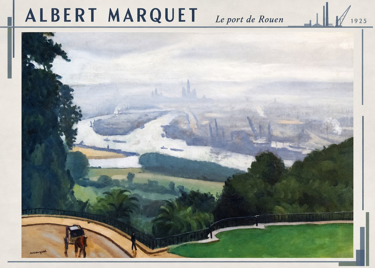 Albert Marquet Le Port De Rouen No3 - Poszter