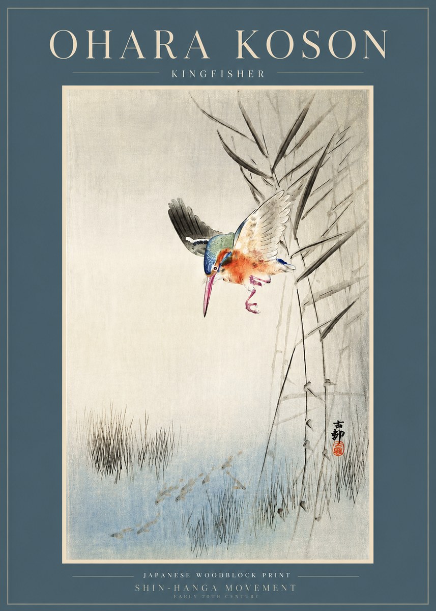 Ohara Koson Kingfisher No3 - Poszter