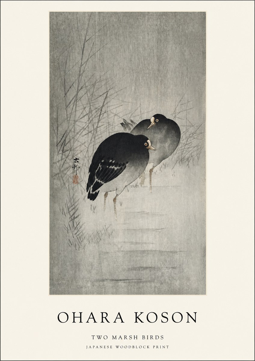 Ohara Koson Two Marsh Birds No1 - Poszter