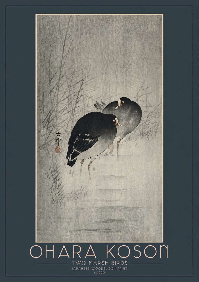 Ohara Koson Two Marsh Birds No2 - Poszter
