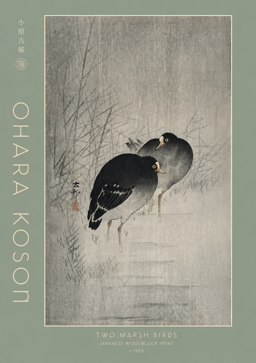 Ohara Koson Two Marsh Birds No4 - Poszter