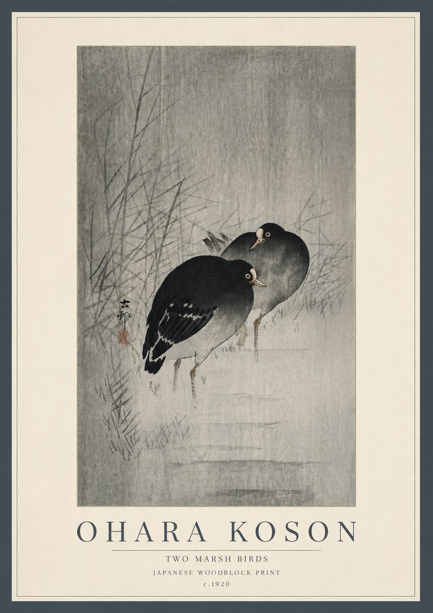 Ohara Koson Two Marsh Birds No5 - Poszter