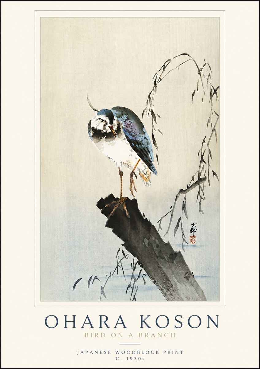 Ohara Koson Bird on a Branch III No3 - Poszter