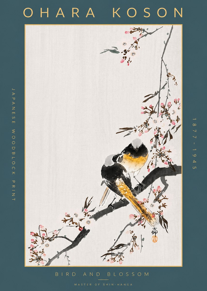 Ohara Koson Bird and Blossom No6 - Poszter