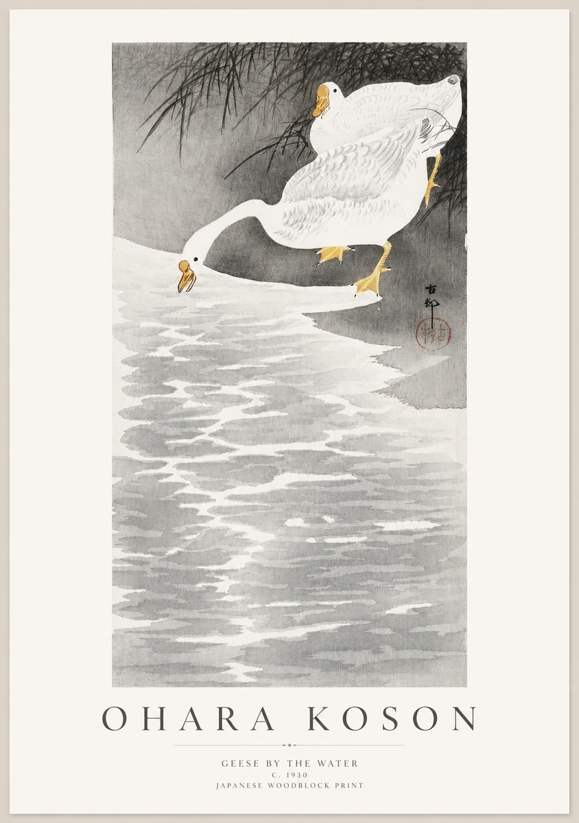 Ohara Koson Geese by the Water No1 - Poszter