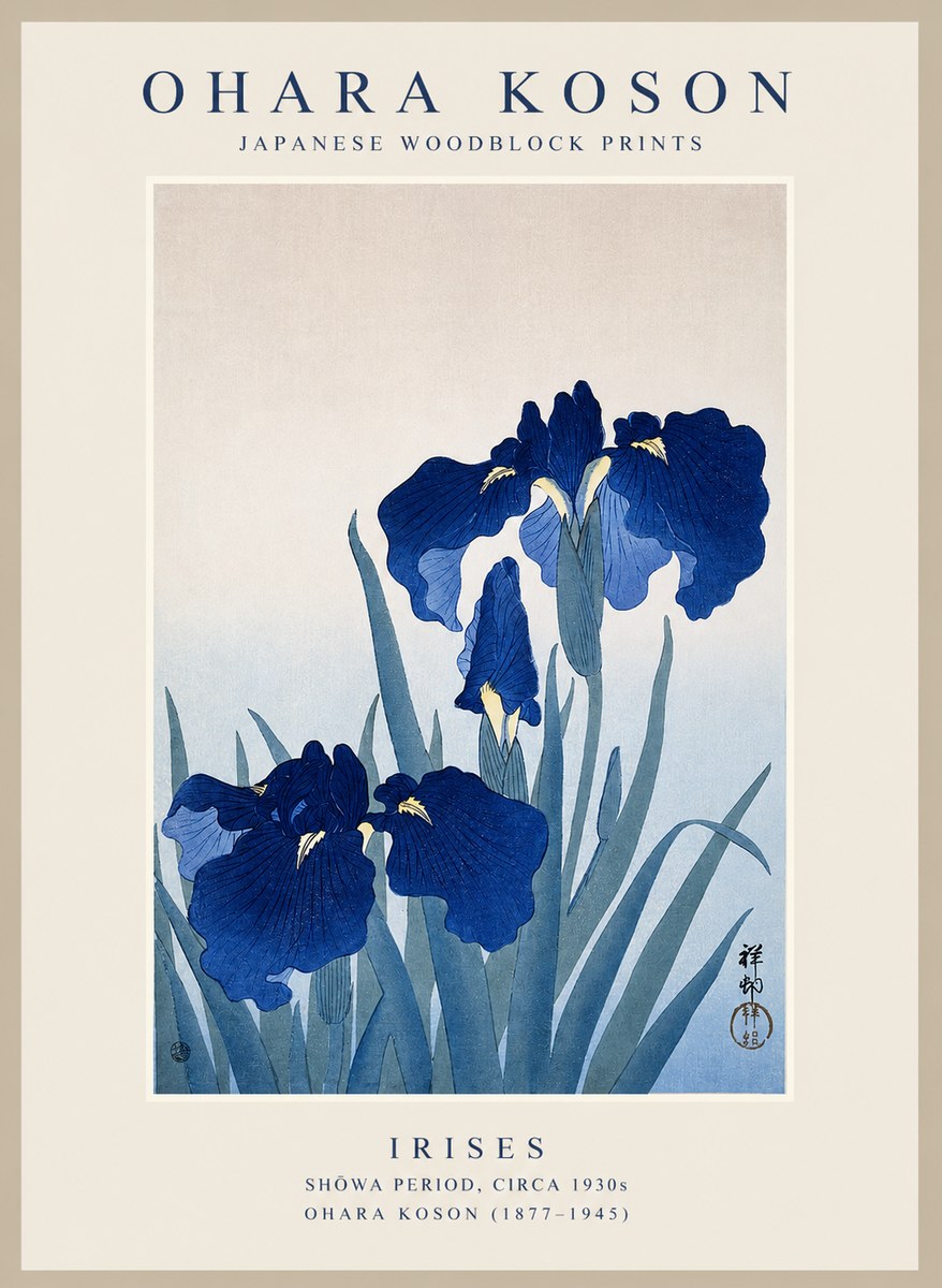 Ohara Koson Iris Es No1 - Poszter