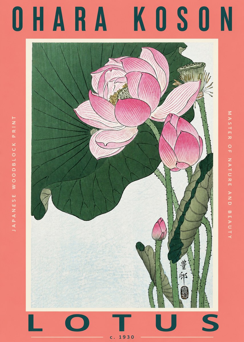 Ohara Koson Lotus II No2 - Poszter