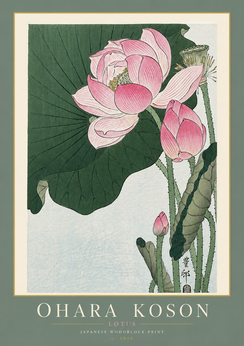 Ohara Koson Lotus II No4 - Poszter