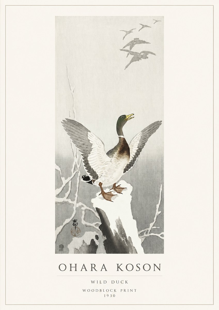 Ohara Koson Wild Duck No1 - Poszter