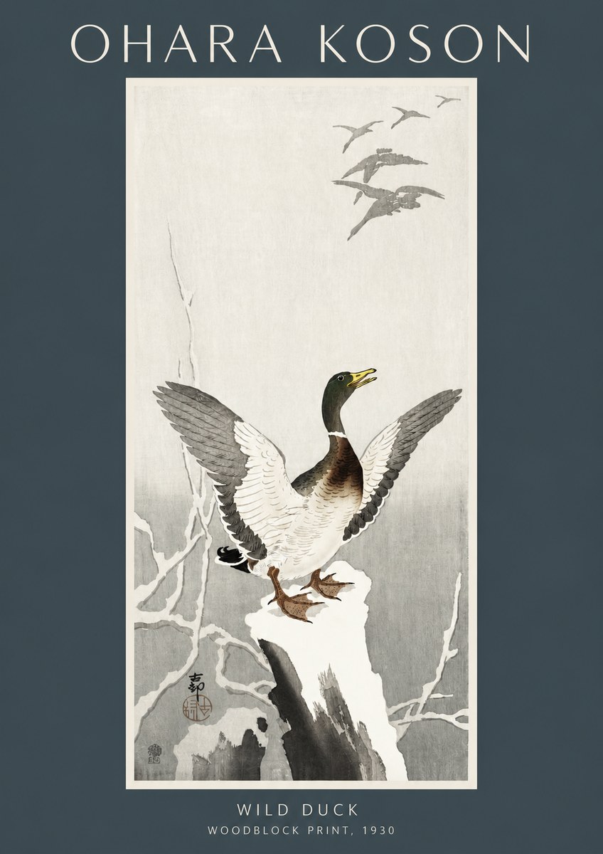 Ohara Koson Wild Duck No2 - Poszter