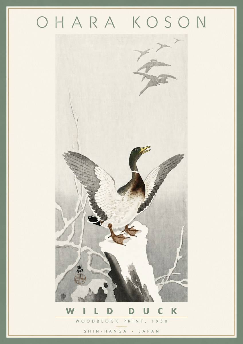Ohara Koson Wild Duck No4 - Poszter