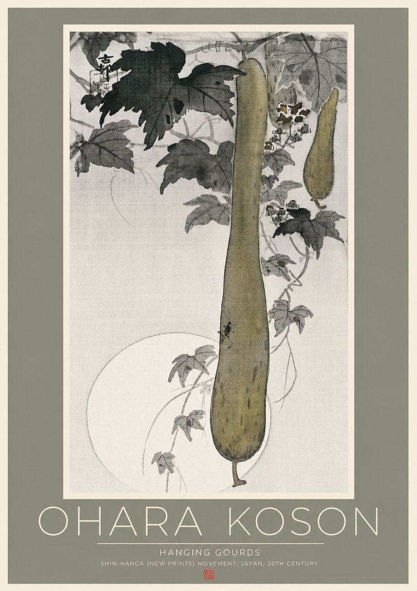Ohara Koson Hanging Gourds No2 - Poszter