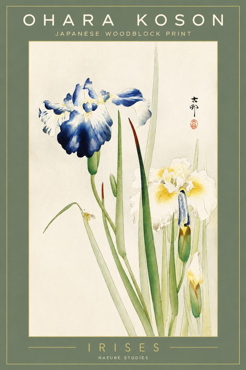 Ohara Koson Irises II No2 - Poszter
