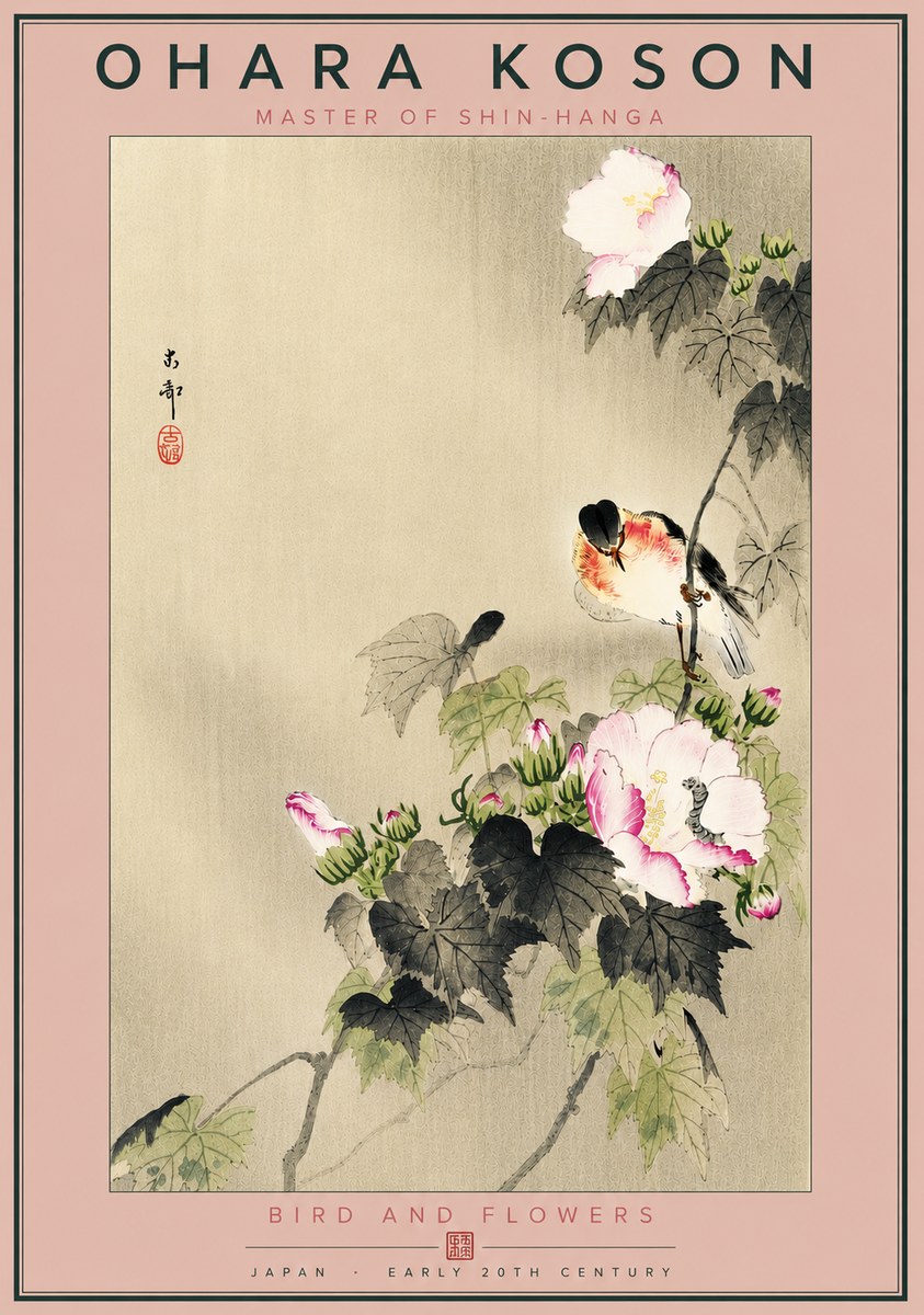 Ohara Koson Bird and Flowers No4 - Poszter