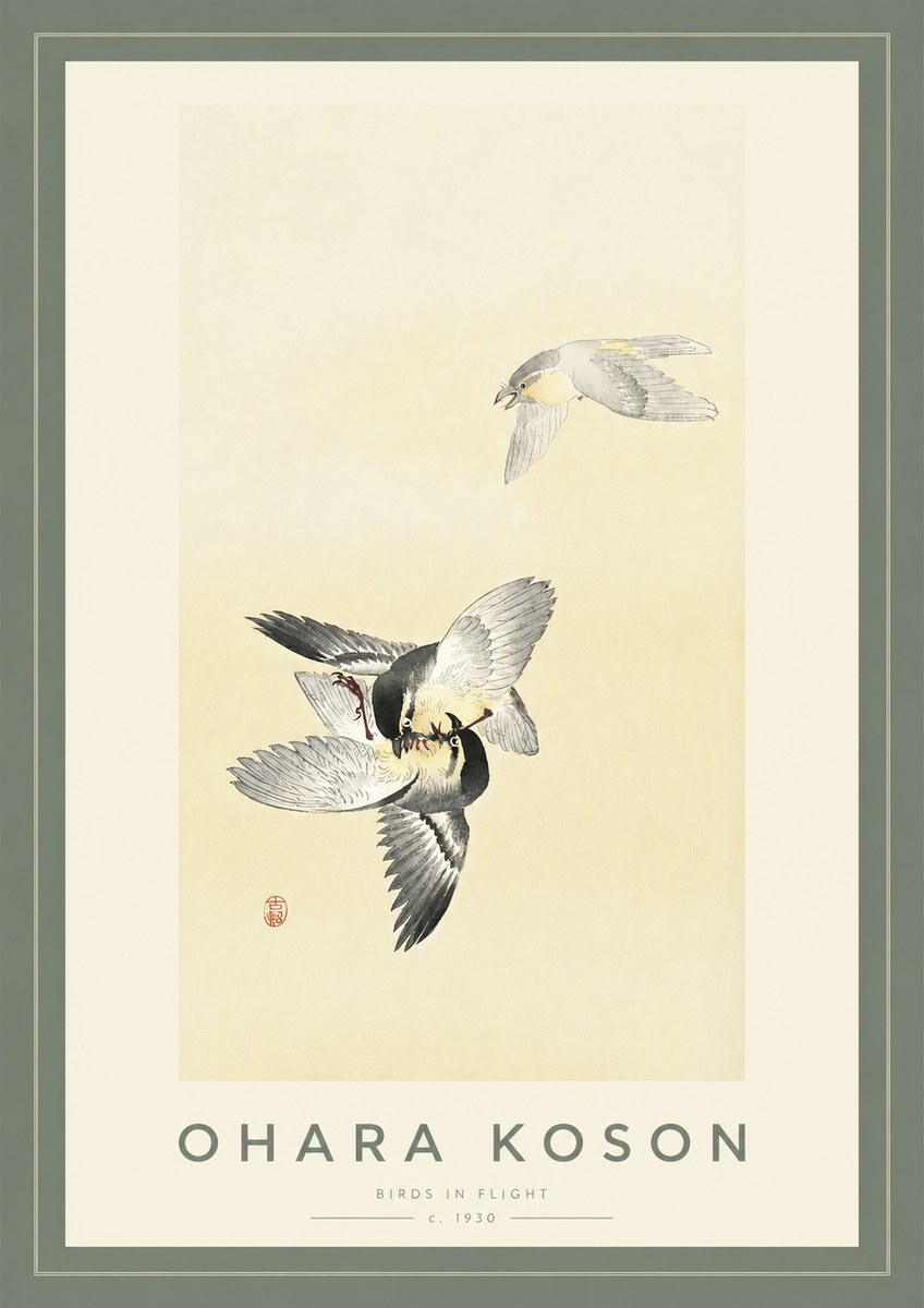 Ohara Koson Birds in Flight No2 - Poszter