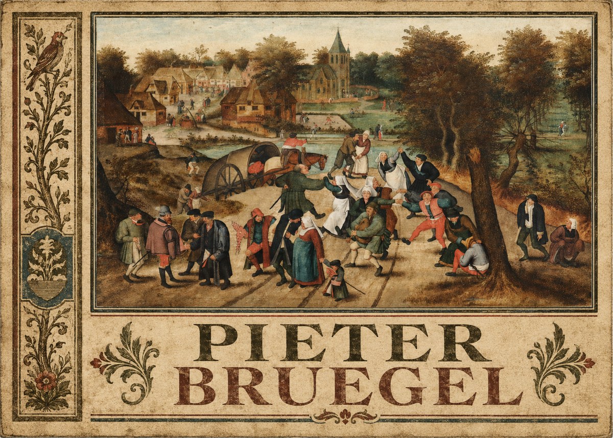 Pieter Bruegel The Peasant Dance I No6 - Poszter