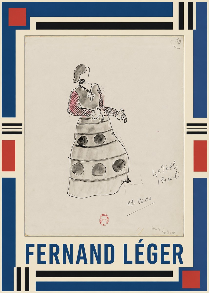 Fernand Léger Costume Design for Le Patin No1 - Poszter