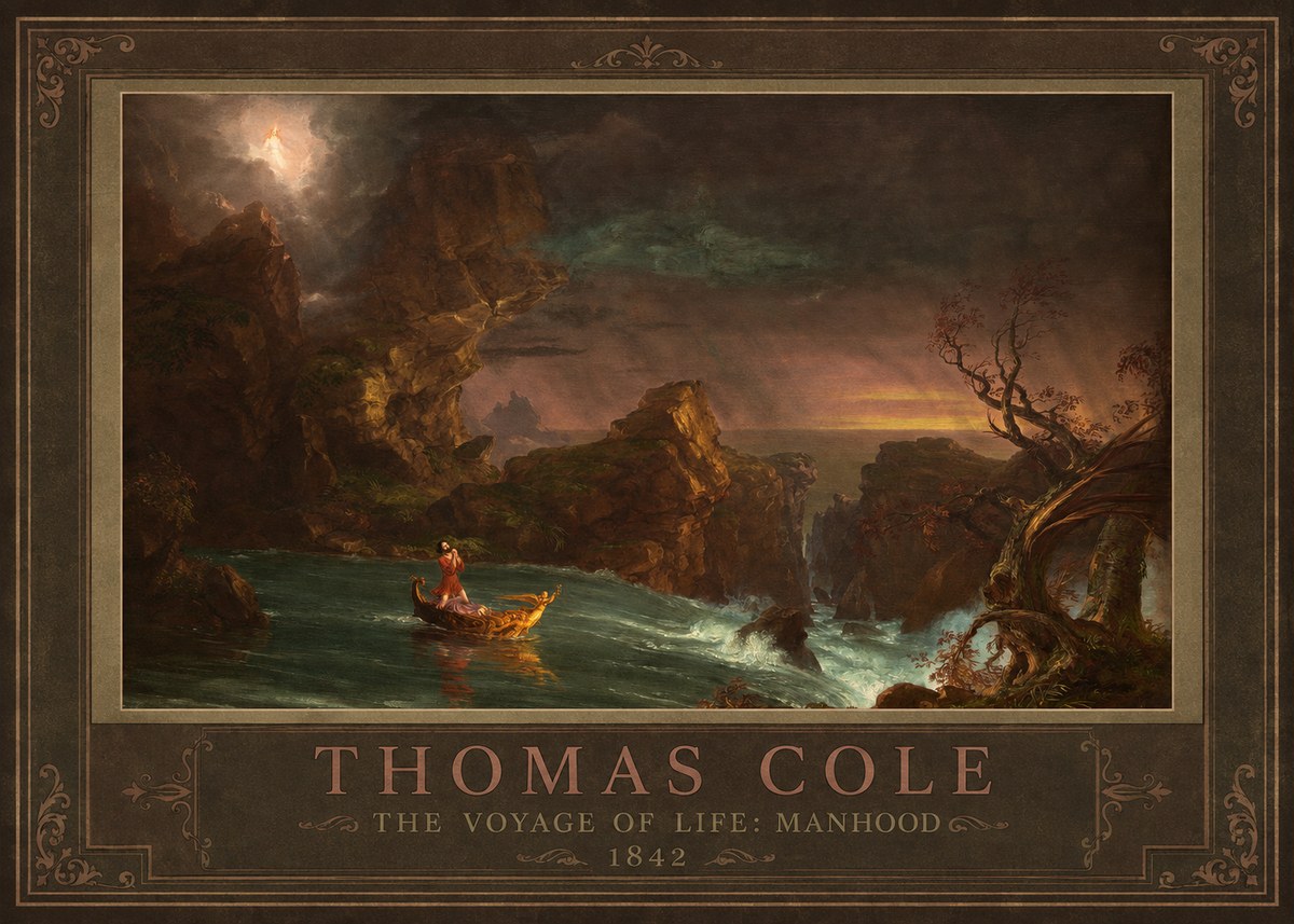 Thomas Cole The Voyage of Life: Manhood I No1 - Poszter