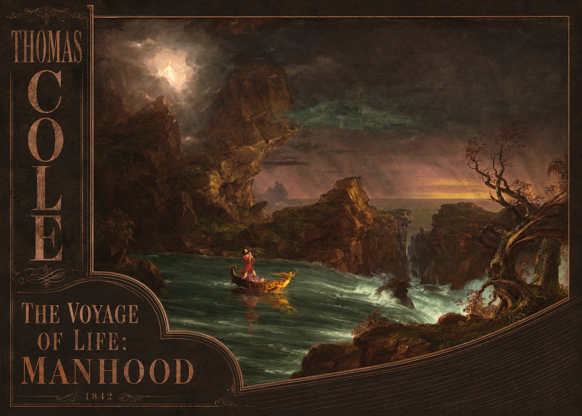 Thomas Cole The Voyage of Life: Manhood I No2 - Poszter
