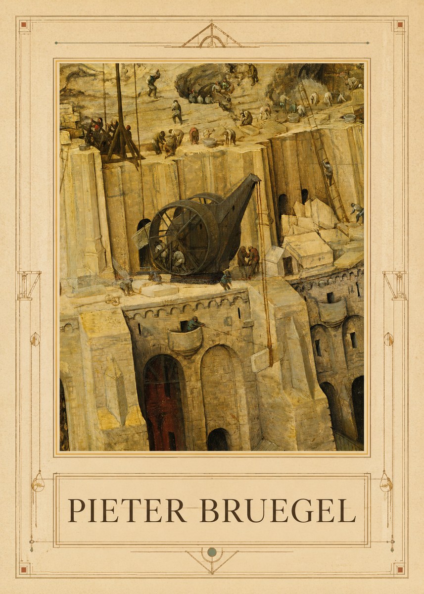 Pieter Bruegel The Tower of Babel VII No1 - Poszter