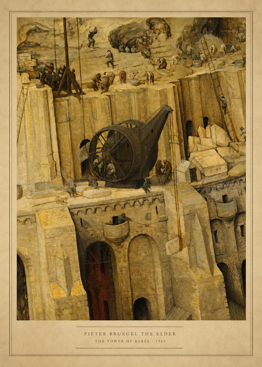 Pieter Bruegel The Tower of Babel VII No5 - Poszter