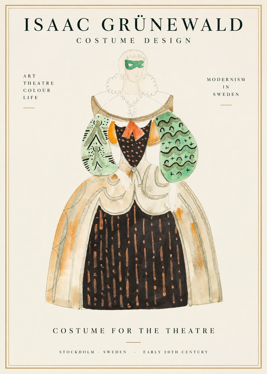 Isaac Grünewald Costume for the Theatre No1 - Poszter