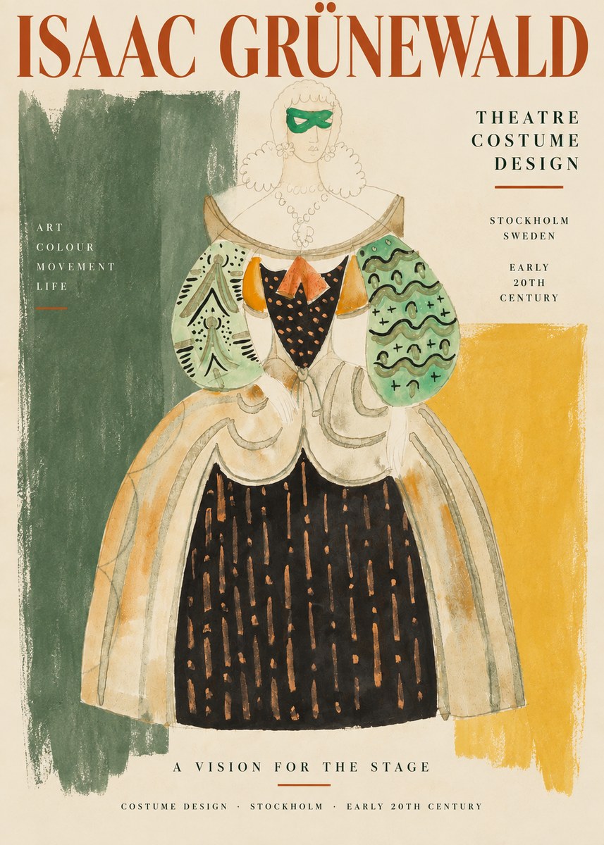 Isaac Grünewald Costume for the Theatre No3 - Poszter