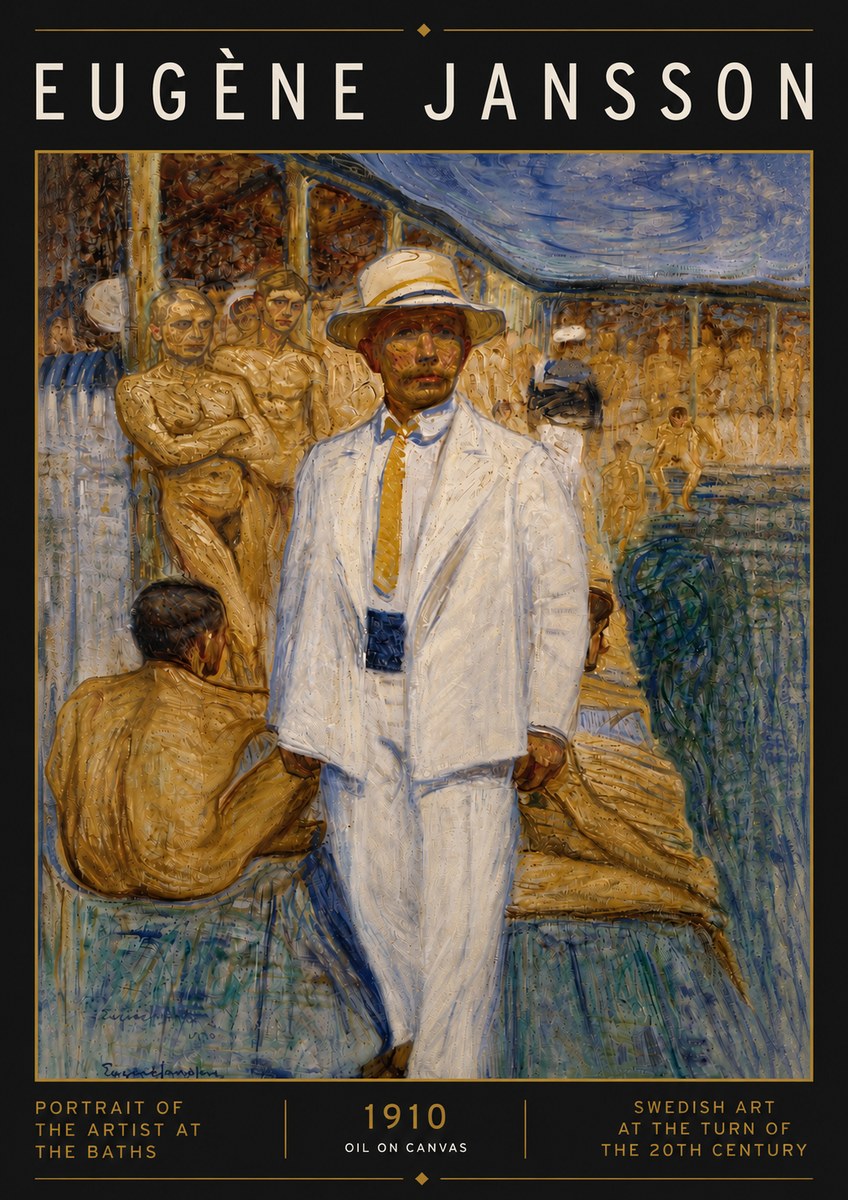 Eugène Jansson Portrait of the Artist at the Baths No5 - Poszter