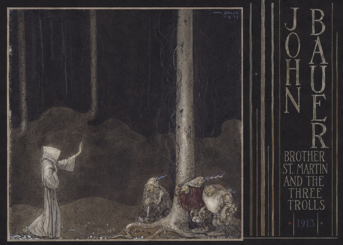 John Bauer Brother St. Martin and the Three Trolls No6 - Poszter