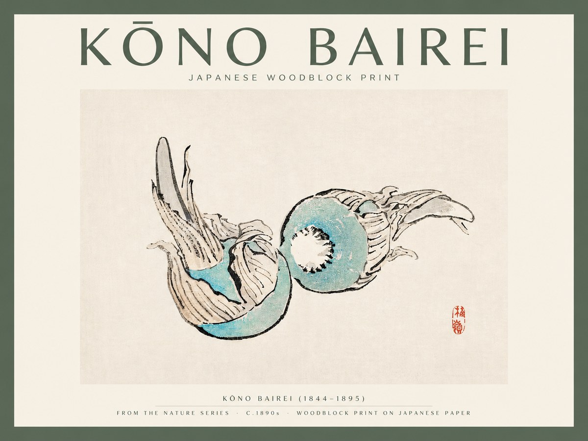 Kōno Bairei Abstract Botanical Forms No2 - Poszter