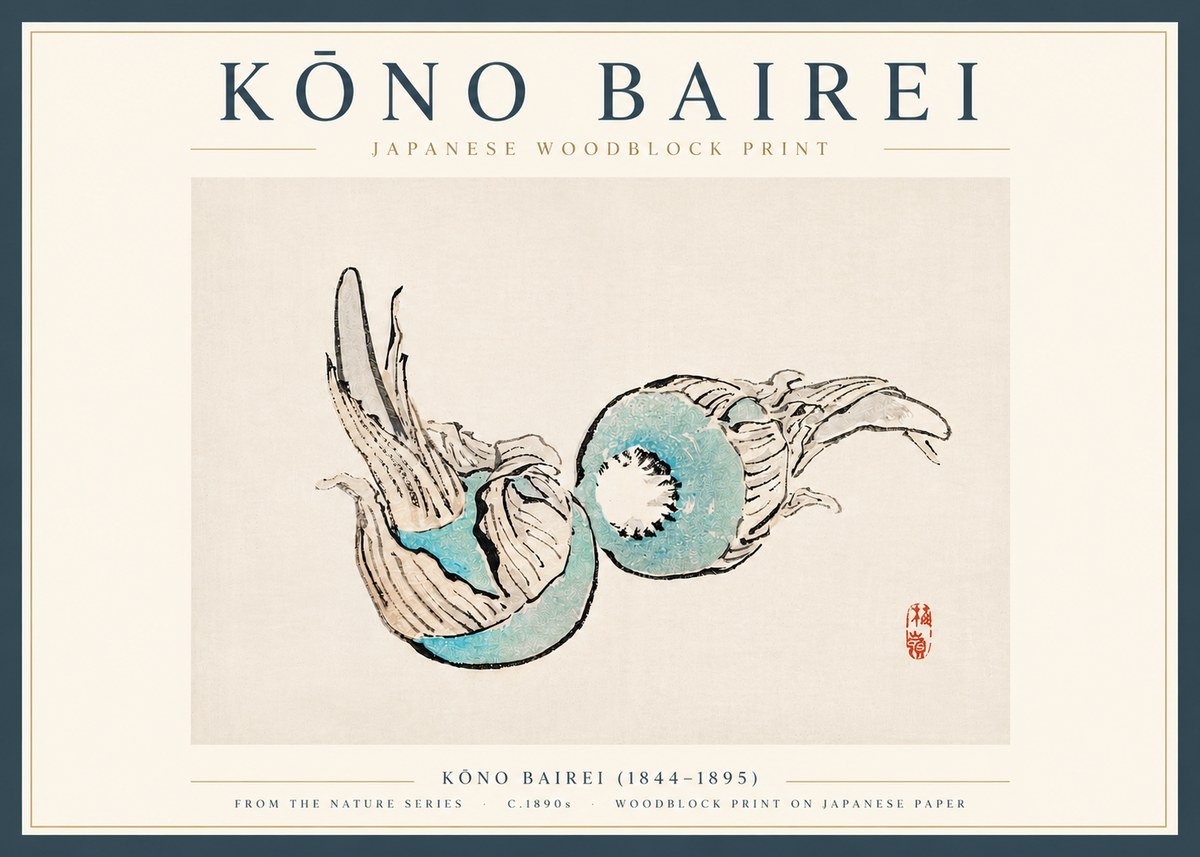 Kōno Bairei Abstract Botanical Forms No4 - Poszter