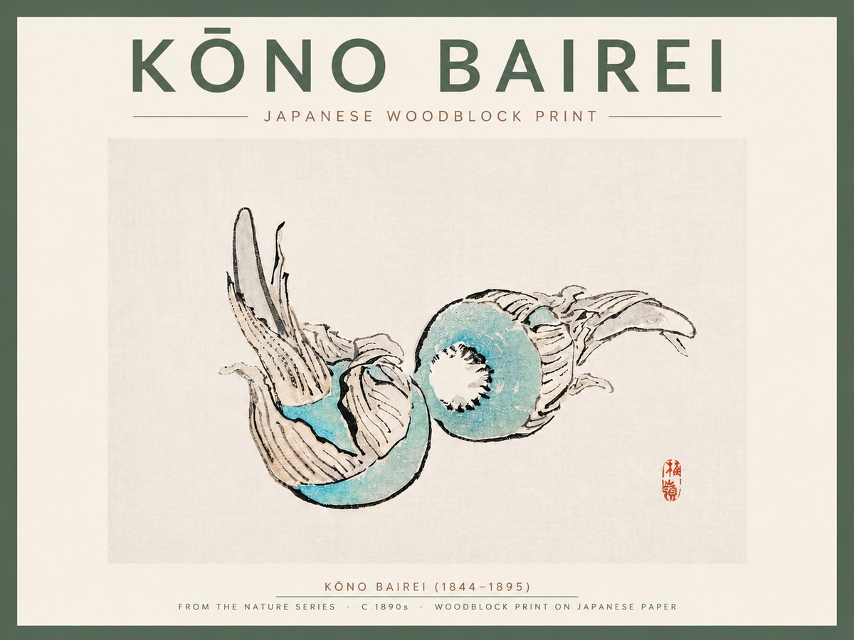 Kōno Bairei Abstract Botanical Forms No5 - Poszter